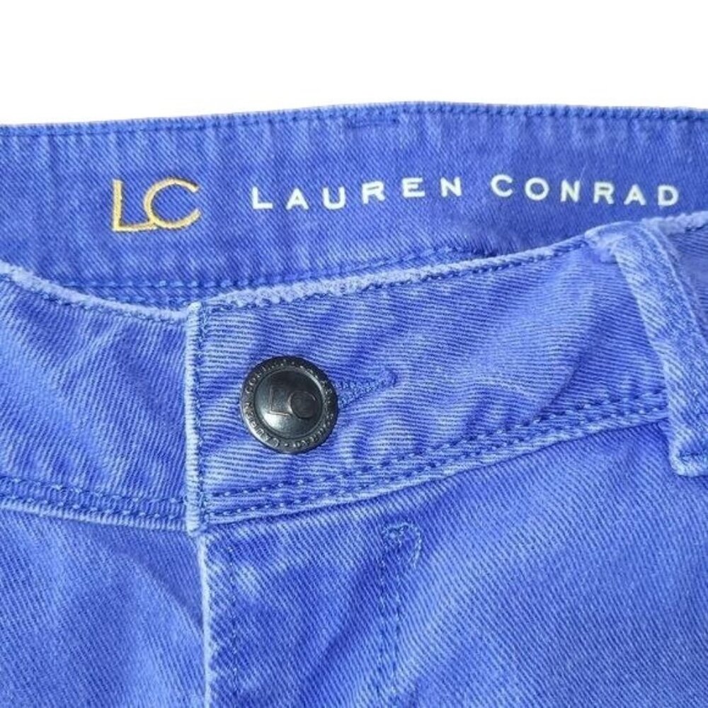LC by Lauren Conrad Women's Size 6 Blue Denim Skinny Jeans Stretch Distressed - Picture 6 of 11